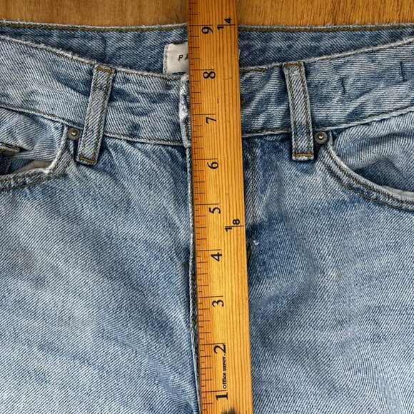 PACSUN LOW RISE BAGGY WIDE LEG JEANS WOMEN’S sz 23 Low Rise Destructed Hem - Picture 11 of 13